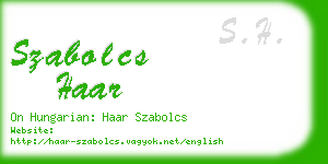 szabolcs haar business card